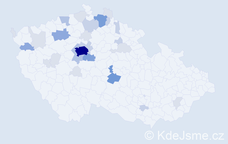 Příjmení: 'Ledl', počet výskytů 85 v celé ČR