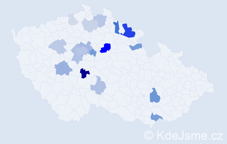 Příjmení: 'Bánská', počet výskytů 48 v celé ČR