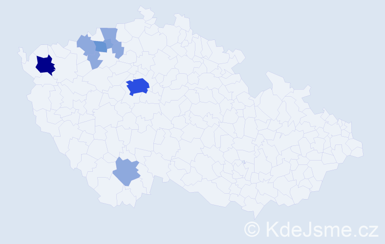 Příjmení: 'Parth', počet výskytů 23 v celé ČR