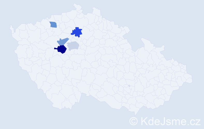 Příjmení: 'Bartolenová', počet výskytů 7 v celé ČR