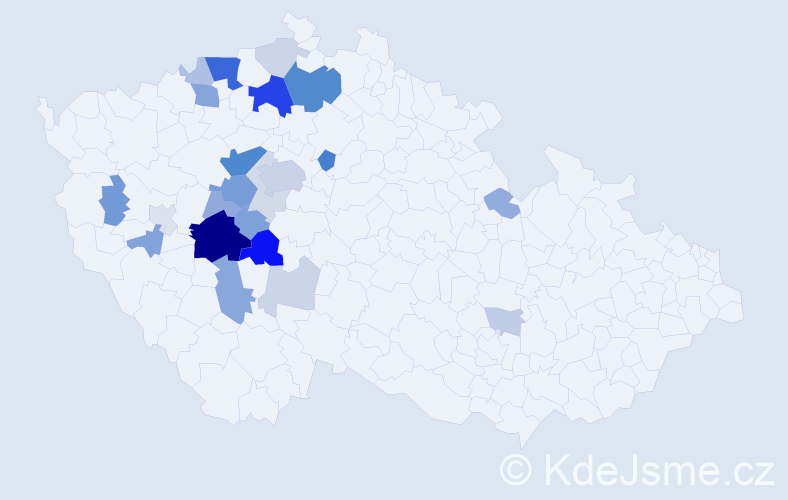 Příjmení: 'Muláčková', počet výskytů 76 v celé ČR