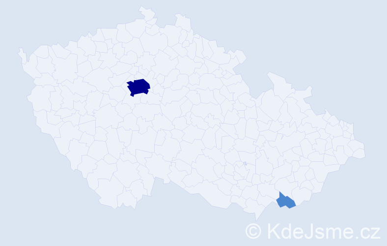 Příjmení: 'Kaindl', počet výskytů 4 v celé ČR