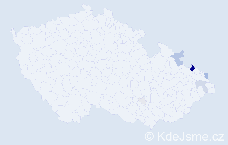 Příjmení: 'Neuvaldová', počet výskytů 9 v celé ČR