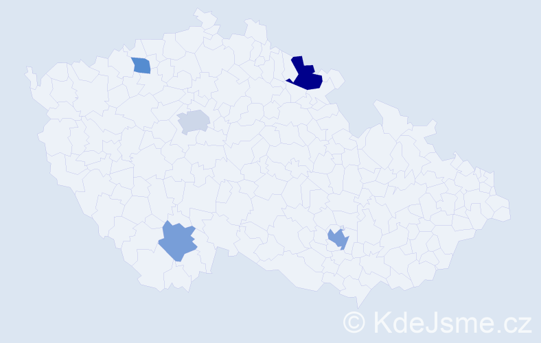 Příjmení: 'Lutter', počet výskytů 15 v celé ČR