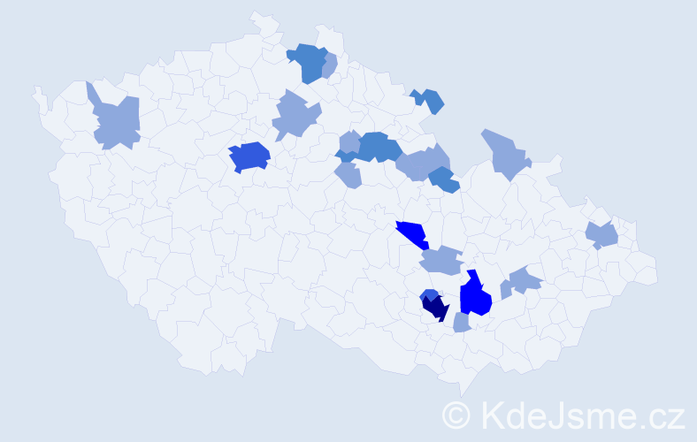 Příjmení: 'Riesnerová', počet výskytů 39 v celé ČR