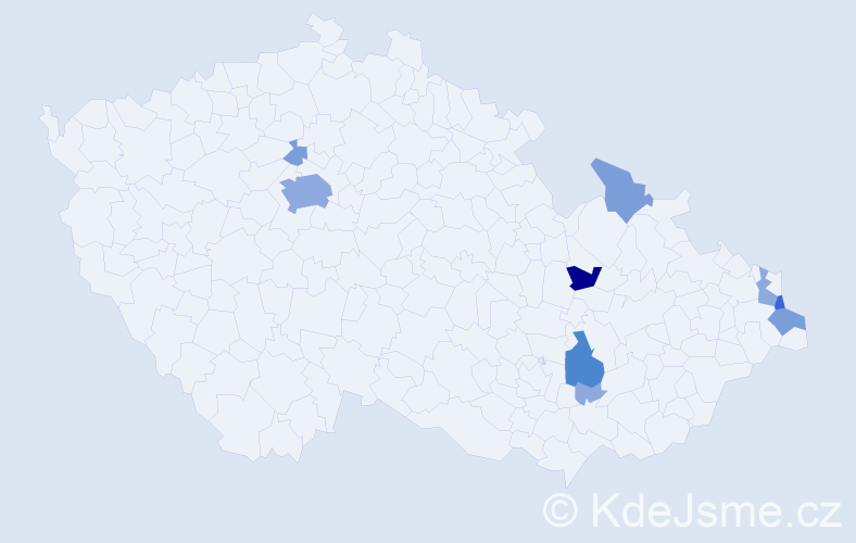 Příjmení: 'Hennerová', počet výskytů 24 v celé ČR