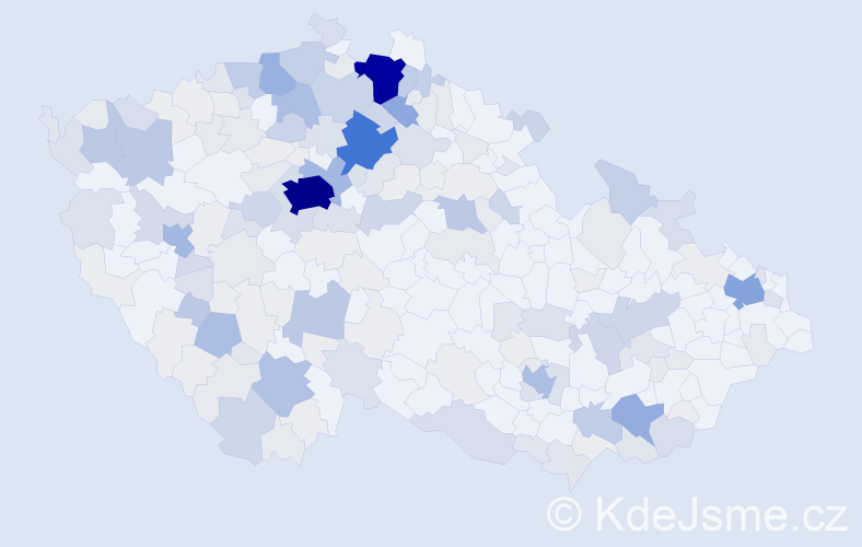 Příjmení: 'Sluka', počet výskytů 803 v celé ČR