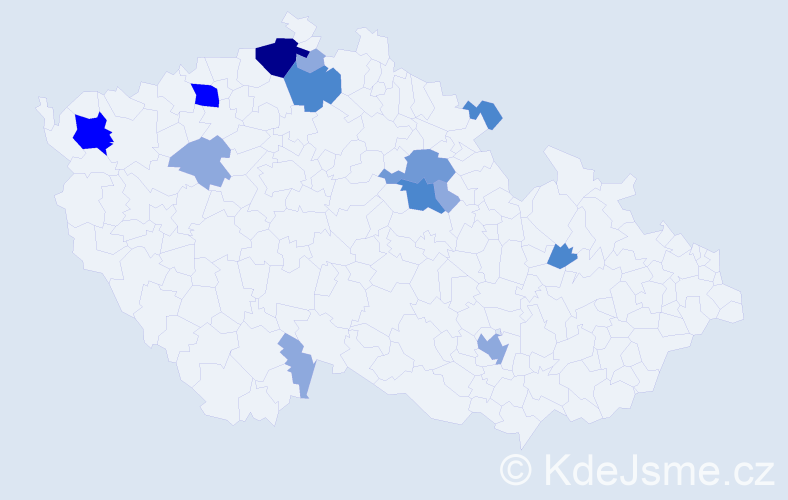 Příjmení: 'Sladomel', počet výskytů 33 v celé ČR