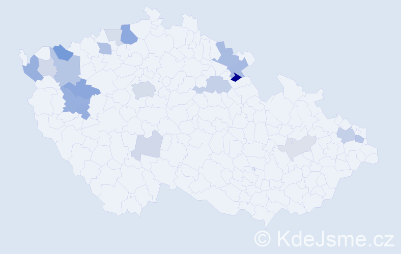 Příjmení: 'Porada', počet výskytů 47 v celé ČR