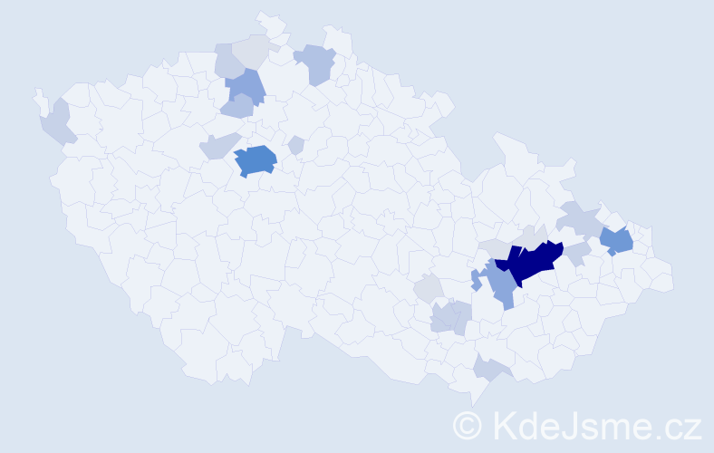 Příjmení: 'Lenert', počet výskytů 80 v celé ČR