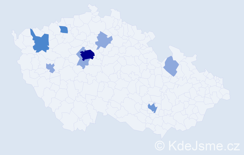 Příjmení: 'Brunn', počet výskytů 18 v celé ČR