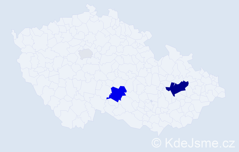 Příjmení: 'Frommer', počet výskytů 9 v celé ČR