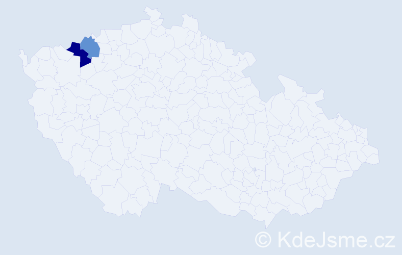 Příjmení: 'Kostyán', počet výskytů 5 v celé ČR