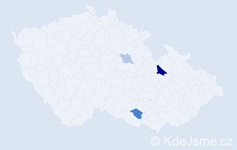 Příjmení: 'Borbely', počet výskytů 5 v celé ČR