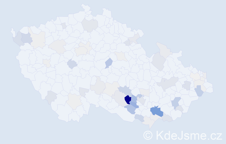 Příjmení: 'Kudláč', počet výskytů 153 v celé ČR