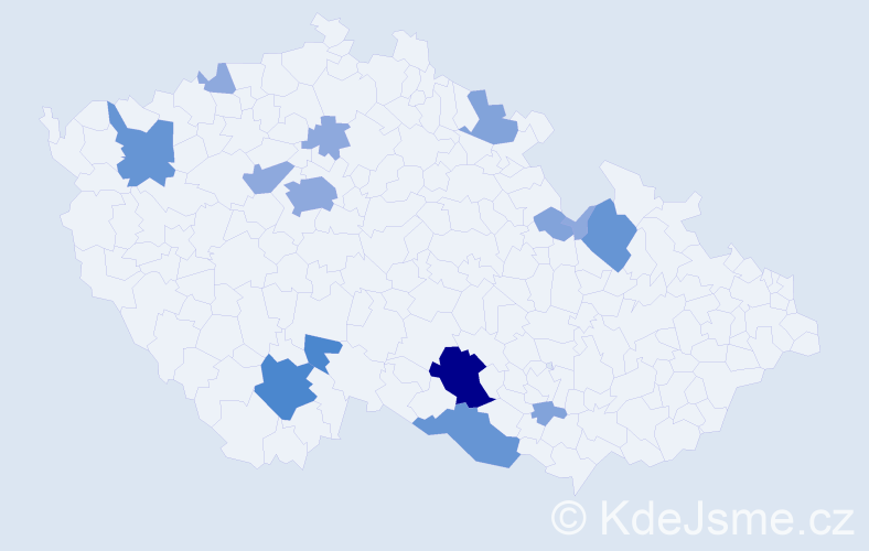 Příjmení: 'Klee', počet výskytů 36 v celé ČR