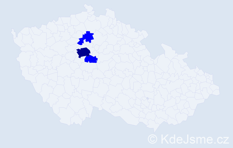 Příjmení: 'Tytynets', počet výskytů 5 v celé ČR