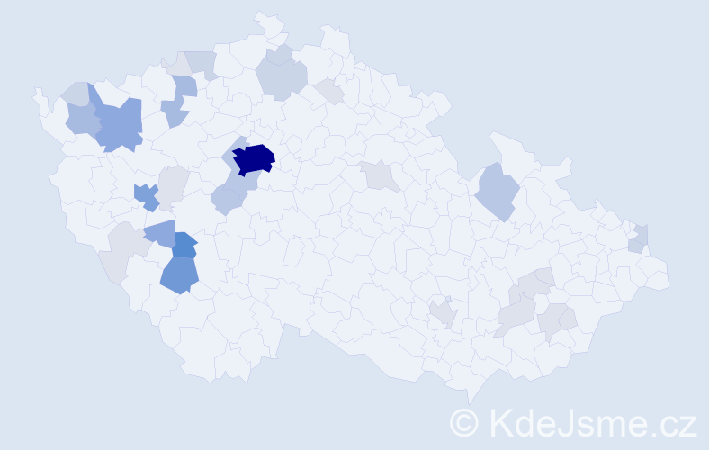 Příjmení: 'Kalbáč', počet výskytů 109 v celé ČR