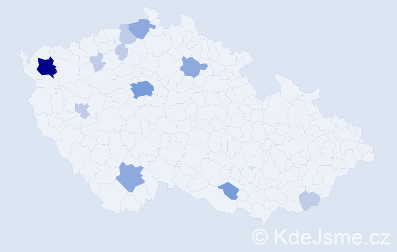 Příjmení: 'Arndt', počet výskytů 27 v celé ČR