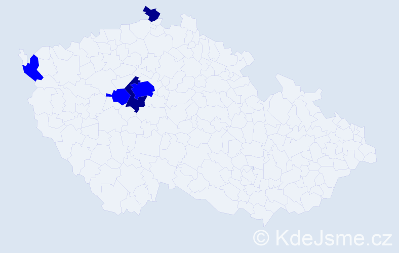 Příjmení: 'Sága', počet výskytů 7 v celé ČR
