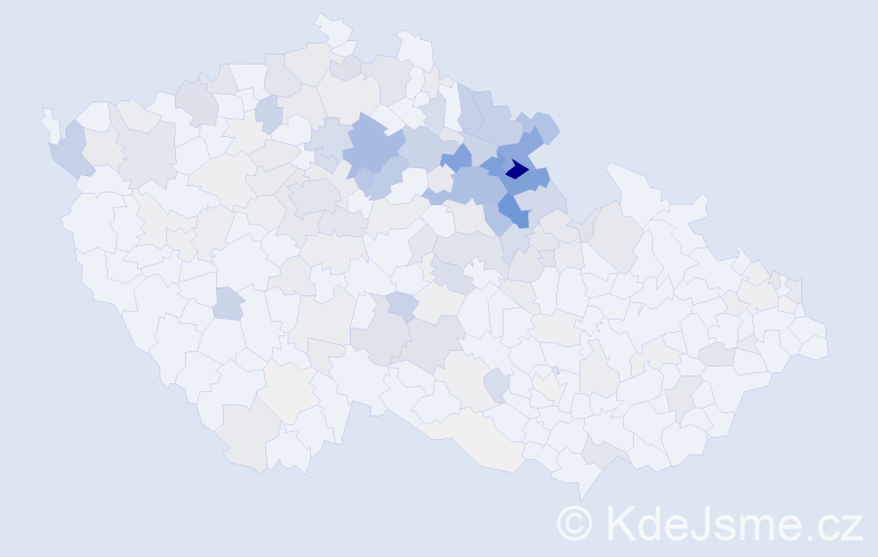 Příjmení: 'Voborník', počet výskytů 585 v celé ČR