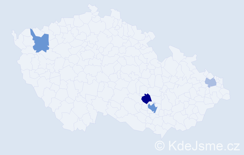 Příjmení: 'Kulišková', počet výskytů 6 v celé ČR