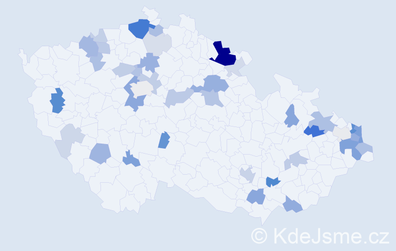 Příjmení: 'Kuric', počet výskytů 111 v celé ČR