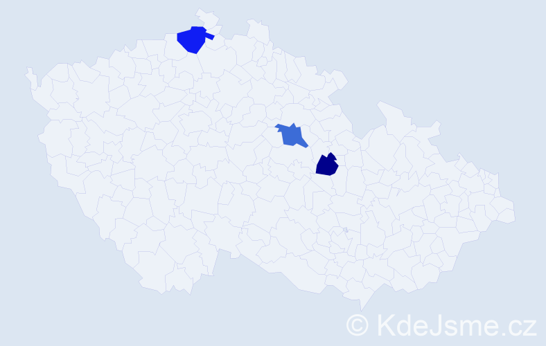 Příjmení: 'Töthová', počet výskytů 5 v celé ČR