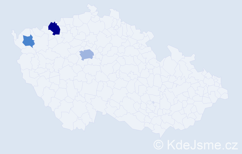 Příjmení: 'Kersten', počet výskytů 6 v celé ČR