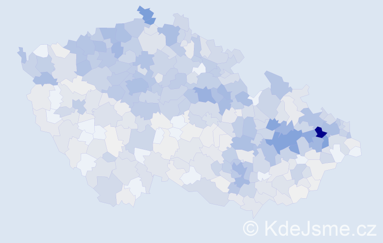 Příjmení: 'Richterová', počet výskytů 3734 v celé ČR