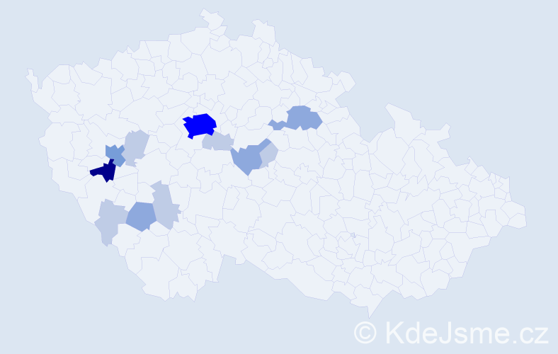 Příjmení: 'Taišl', počet výskytů 32 v celé ČR