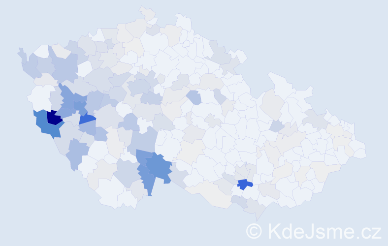 Příjmení: 'Škarda', počet výskytů 601 v celé ČR