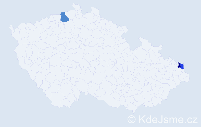 Příjmení: 'Oršuliková', počet výskytů 3 v celé ČR