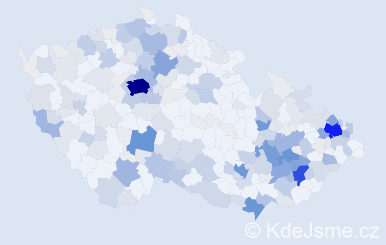 Příjmení: 'Svačinová', počet výskytů 890 v celé ČR