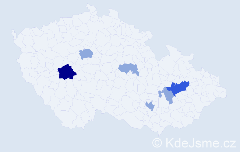 Příjmení: 'Hergott', počet výskytů 12 v celé ČR