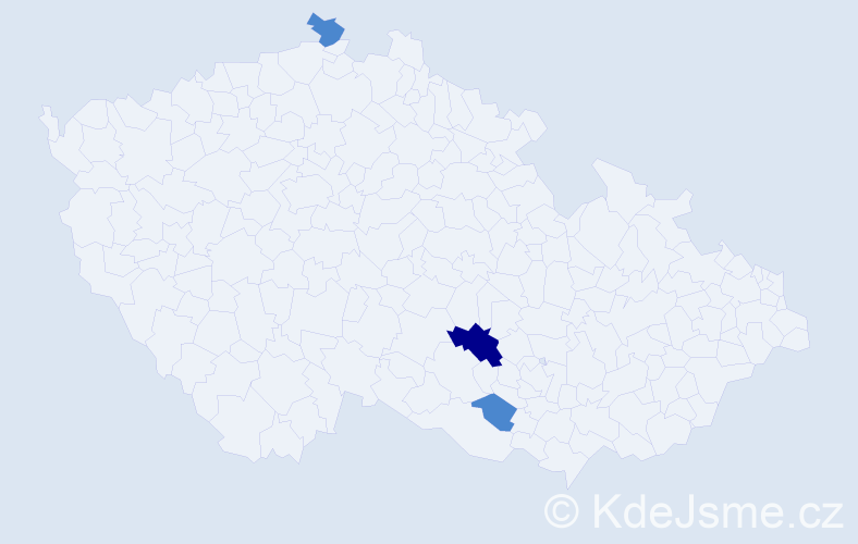 Příjmení: 'Trifanová', počet výskytů 5 v celé ČR