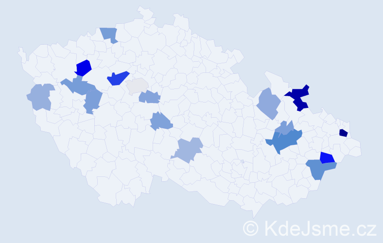 Příjmení: 'Schnaubelt', počet výskytů 63 v celé ČR