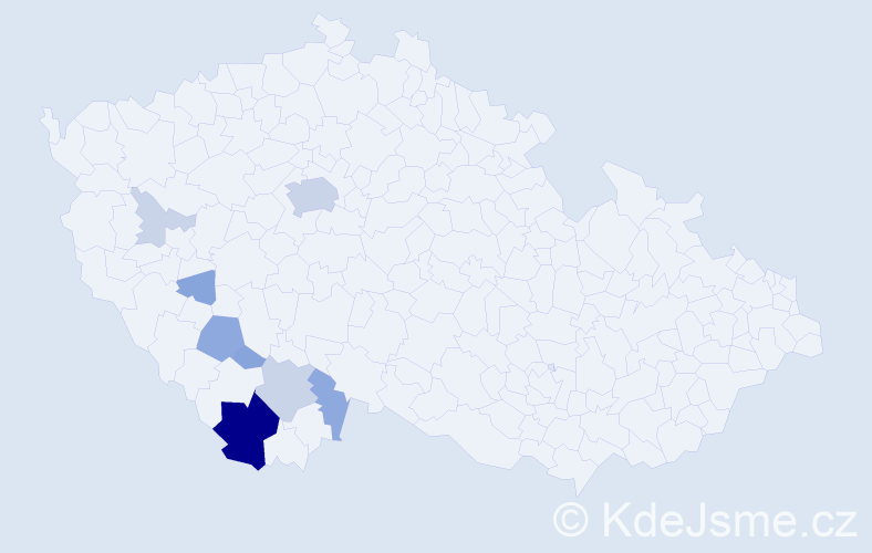 Příjmení: 'Decarli', počet výskytů 26 v celé ČR