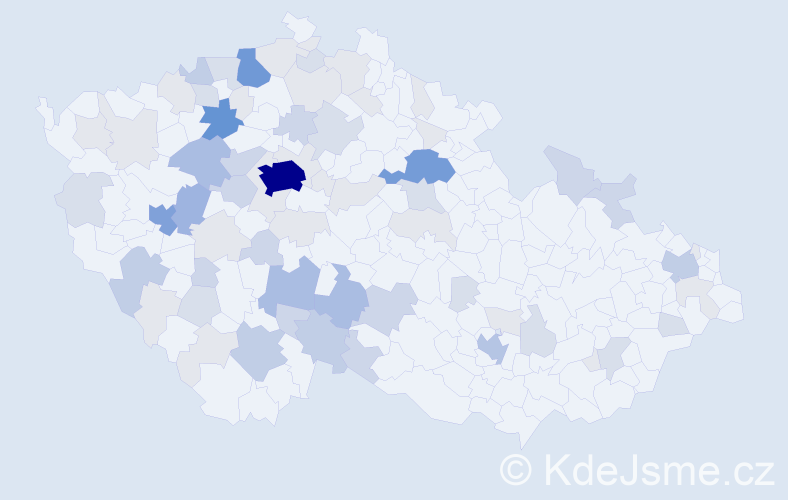 Příjmení: 'Lapka', počet výskytů 222 v celé ČR