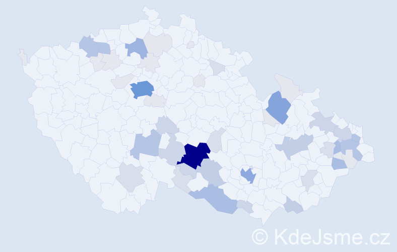 Příjmení: 'Talpa', počet výskytů 180 v celé ČR