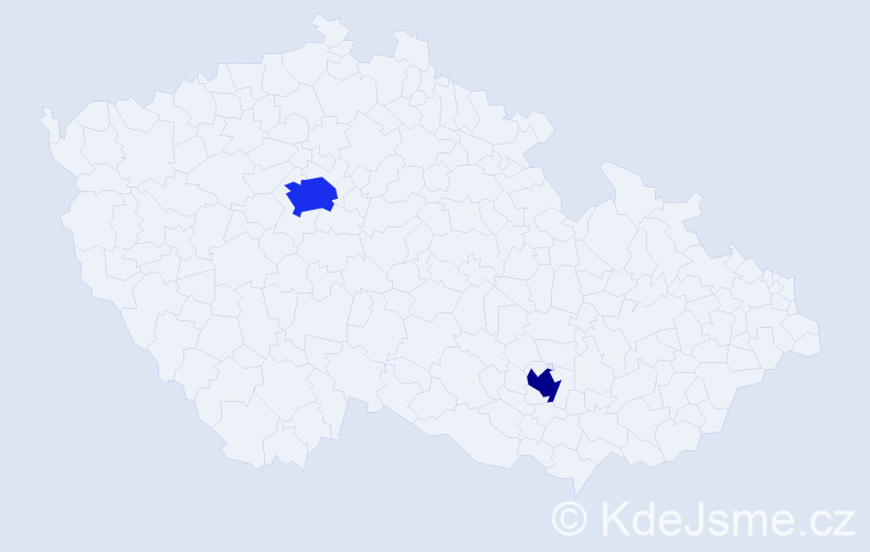 Příjmení: 'Oakes', počet výskytů 3 v celé ČR