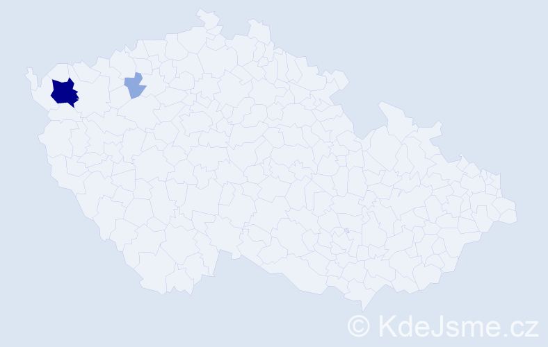 Příjmení: 'Toksa', počet výskytů 8 v celé ČR