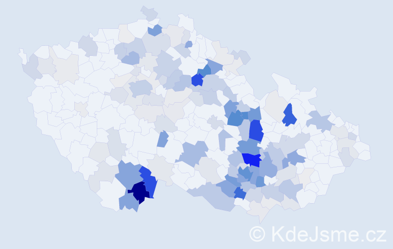 Příjmení: 'Plchová', počet výskytů 538 v celé ČR