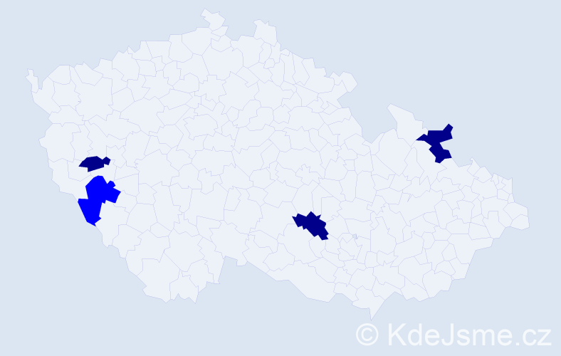 Příjmení: 'Ruhsamová', počet výskytů 7 v celé ČR