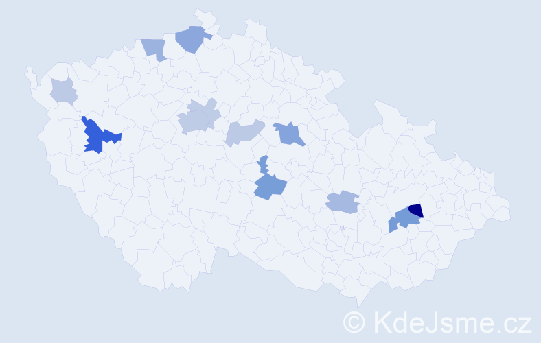 Příjmení: 'Kvašová', počet výskytů 31 v celé ČR