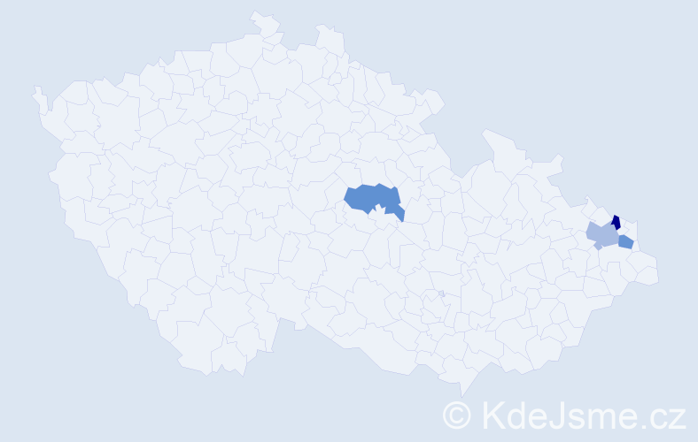 Příjmení: 'Trzeciaková', počet výskytů 4 v celé ČR