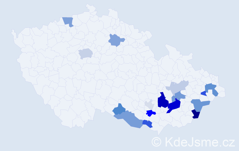 Příjmení: 'Dobíšek', počet výskytů 35 v celé ČR