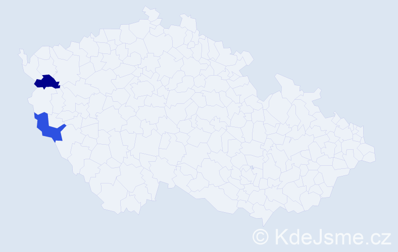 Příjmení: 'Zuchal', počet výskytů 2 v celé ČR