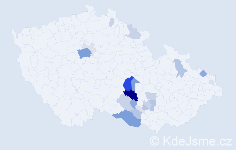 Příjmení: 'Kosour', počet výskytů 94 v celé ČR