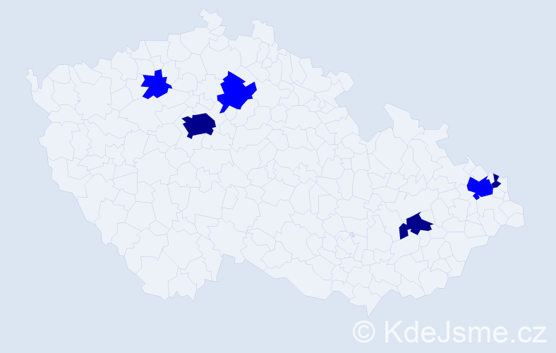 Příjmení: 'Bartalská', počet výskytů 9 v celé ČR